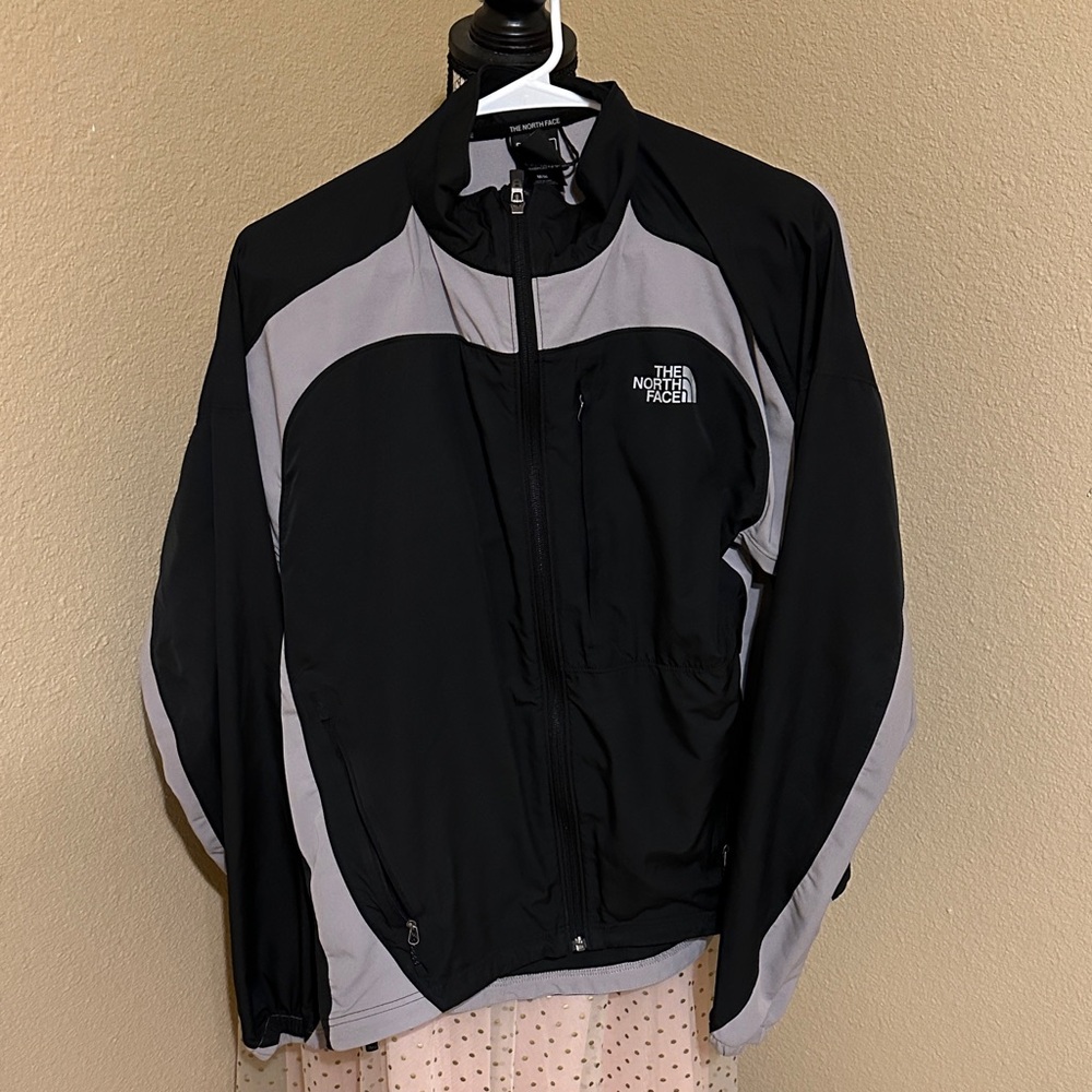 The North Face Black and Gray Windbreaker